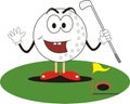 Golf ball cartoon