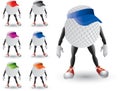 Golf Ball Character with visors Royalty Free Stock Photo