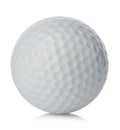 Golf ball close-up isolated on a white background