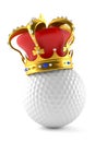 Golf ball with crown Royalty Free Stock Photo