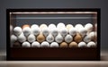 Golf Ball Display Case against White Royalty Free Stock Photo