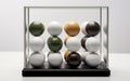 Golf Ball Display Case on White Royalty Free Stock Photo