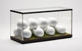 Golf Ball Display Case in White Royalty Free Stock Photo