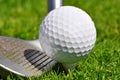 Golf ball and driver Royalty Free Stock Photo