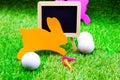 Golf ball on Easter holiday Royalty Free Stock Photo