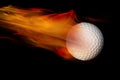 Golf Ball on Fire Royalty Free Stock Photo