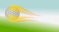 Golf ball on fire Royalty Free Stock Photo