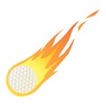 Golf Ball in Fire Royalty Free Stock Photo