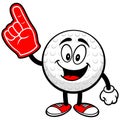 Golf Ball with Foam Finger Royalty Free Stock Photo
