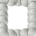 Golf ball frame Royalty Free Stock Photo