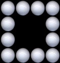 Golf ball frame Royalty Free Stock Photo