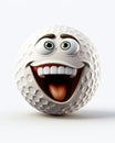 a white golf ball with a cross on the top of it. generative ai Royalty Free Stock Photo