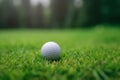 Golf ball grass outdoor. Generate Ai Royalty Free Stock Photo