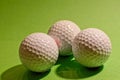Golfballs on green Background Royalty Free Stock Photo