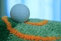 Dimples on golf ball surface Royalty Free Stock Photo