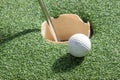 Golf ball on green Royalty Free Stock Photo