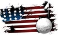 Golf ball grunge flag Royalty Free Stock Photo