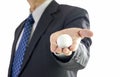 Golf Ball in hand Royalty Free Stock Photo