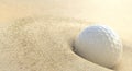 Golf Ball Hitting Bunker Sand Royalty Free Stock Photo