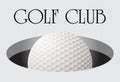 Golf ball in hole symbol icon design.