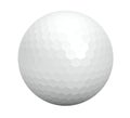 Golf ball isolated on white Royalty Free Stock Photo