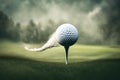 A golf ball in mid-flight Royalty Free Stock Photo