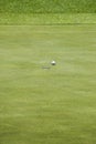 Golf Ball Next to the Hole, on the Green Royalty Free Stock Photo