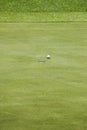 Golf Ball Next to the Hole, on the Green Royalty Free Stock Photo