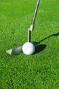 Golf ball and putter