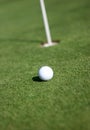 Golf Ball on a putting green Royalty Free Stock Photo