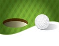 Golf Ball on a Putting Green Background Royalty Free Stock Photo