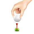 Golf Ball Realistic Background Royalty Free Stock Photo