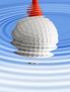 Golf ball reflection Royalty Free Stock Photo