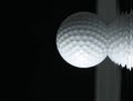 Golf ball reflection Royalty Free Stock Photo