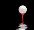 Golf ball reflection Royalty Free Stock Photo