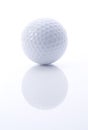 Golf ball with reflection Royalty Free Stock Photo