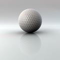 Golf ball with reflection and alpha Royalty Free Stock Photo