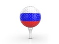 Golf ball Russia flag