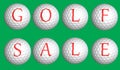 golf ball sale 3D rendered illustration