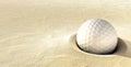 Golf Ball in Sand Trap hazzard