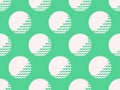 Golf ball seamless pattern. Golf ball on a green background in vintage style, two colors green and white. Design for typography, Royalty Free Stock Photo