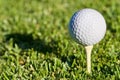 Golf ball shadow Royalty Free Stock Photo