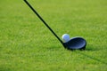 Golf ball and shaft Royalty Free Stock Photo