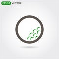 golf ball single vector icon Royalty Free Stock Photo