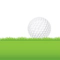 Golf Ball Sitting on a Grass Background Illustration Royalty Free Stock Photo