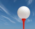 Golf ball with sky Royalty Free Stock Photo