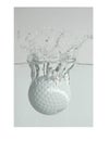 Golf ball splash Royalty Free Stock Photo