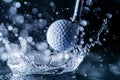 Golf Ball Splash Royalty Free Stock Photo