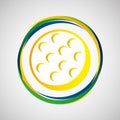 Golf ball sport badge icon Royalty Free Stock Photo