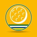 Golf ball sport badge icon Royalty Free Stock Photo